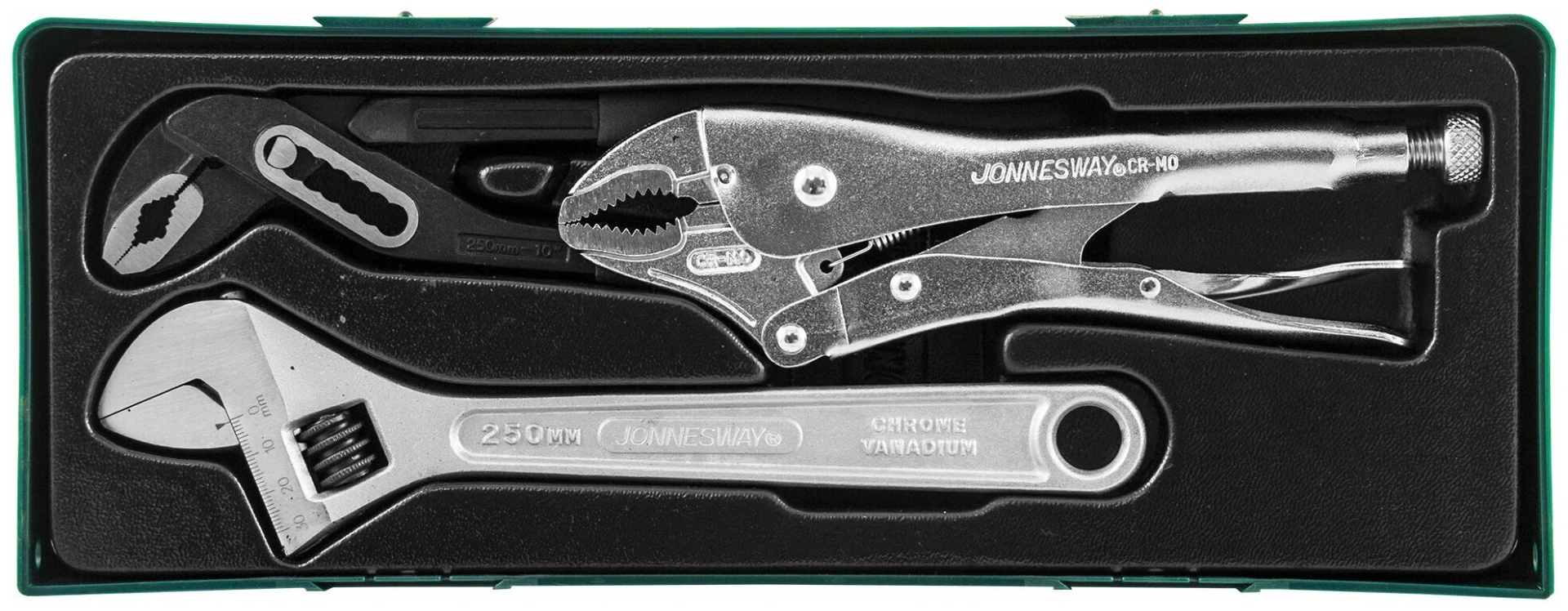 Набор шарнирно-губцевого инструмента Jonnesway P2803SP в ложементе, 3 штуки - фото